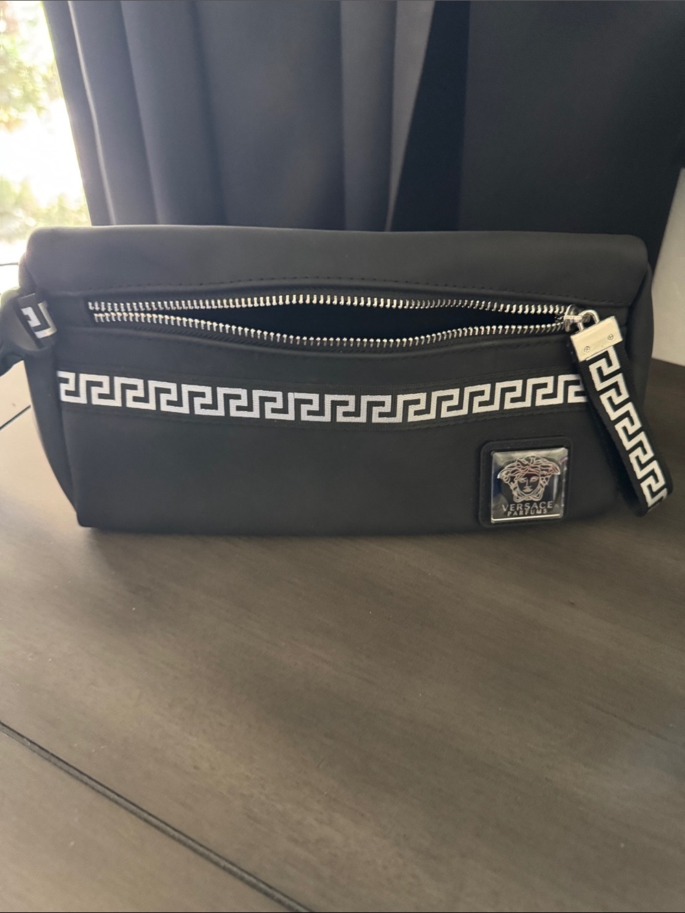 Versace Black and White Greek Key Men’s Bag p12